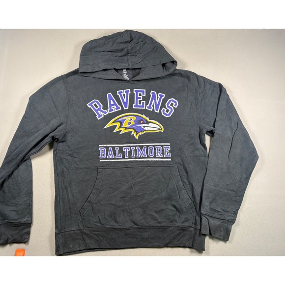 NFL Team Apparel Other - Baltimore Ravens NFL Team Apparel Hoodie Mens Medium Black Pullover Sweatshirt